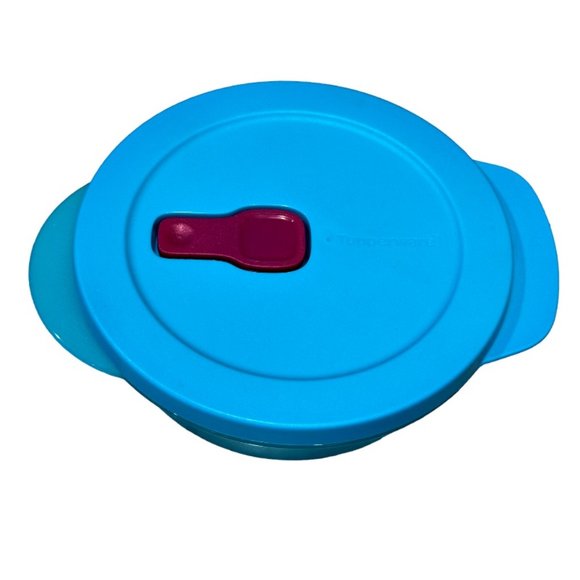 Blue TUPPERWARE LOT Crystalwave Microwave Lunch Bowl 2.5 Cup and Sandwich Keeper - Picture 3 of 6